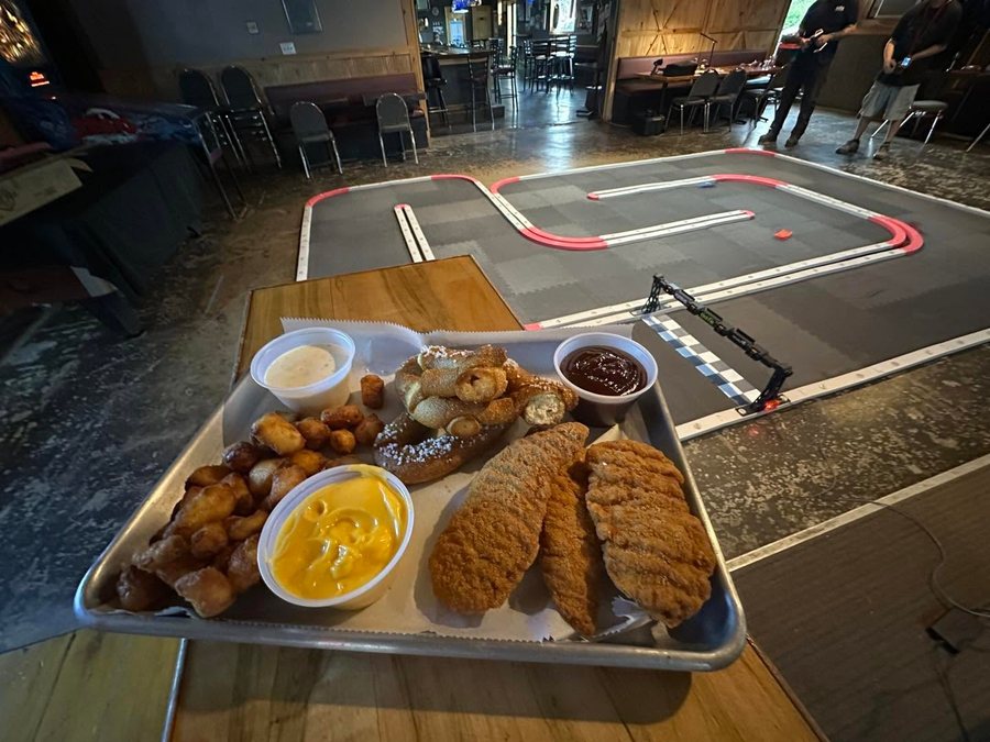 The Bar Night track on the floor at Top Shelf Tavern