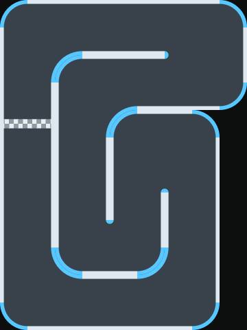 Bar Night track layout, 9 by 12 tiles